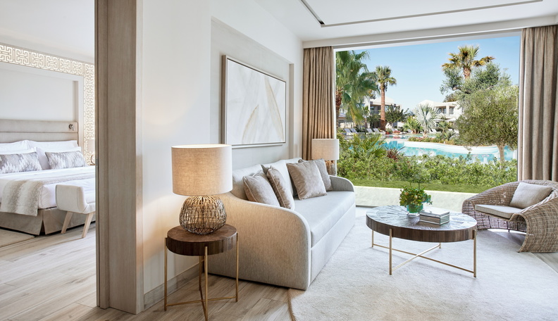 Tiara Holidays - Porto Sani - teo bedroom family suite private garden